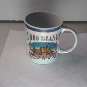 Boldt Castle Souvenir Mug - White and Blue